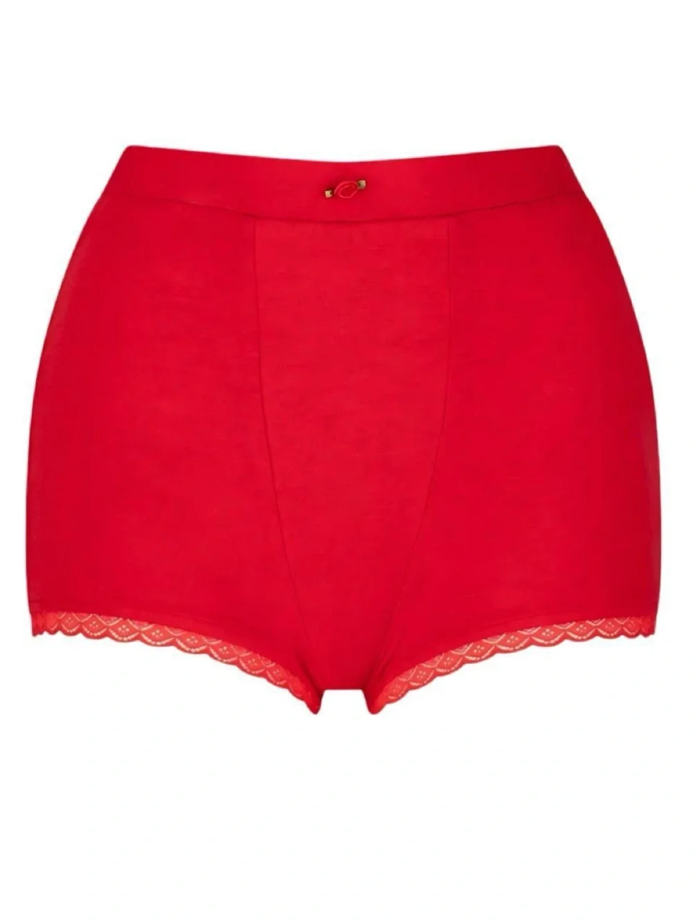 Red Coquette Lace-Trim Loungewear Set - GrlFriday Shop